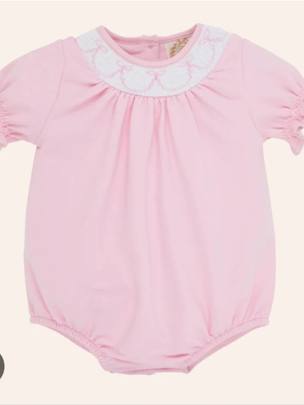 The Beaufort Bonnet Company Pink Smocked Neck Bubble